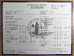 出售圣何塞州立大学成绩单和