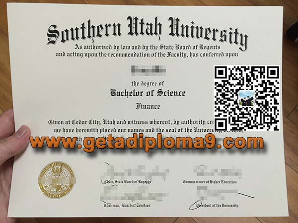 Southern Utah University degree sample