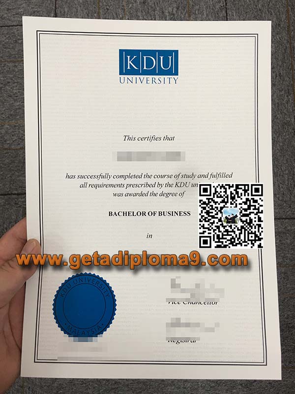 伯乐大学学院学历文凭，KDU University College degree