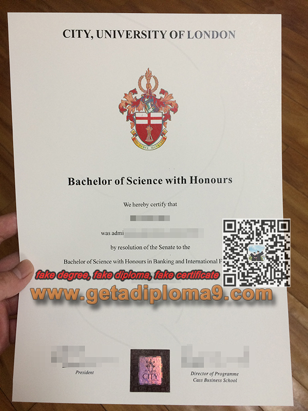 伦敦大学城市学院毕业证样本