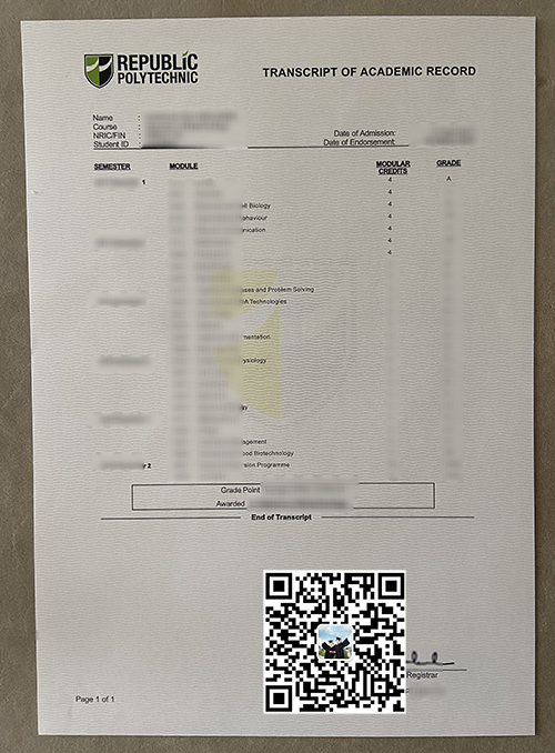 buy a fake diploma from Republic Polytechnic. Republic Polytechnic transcript. buy fake transcript.