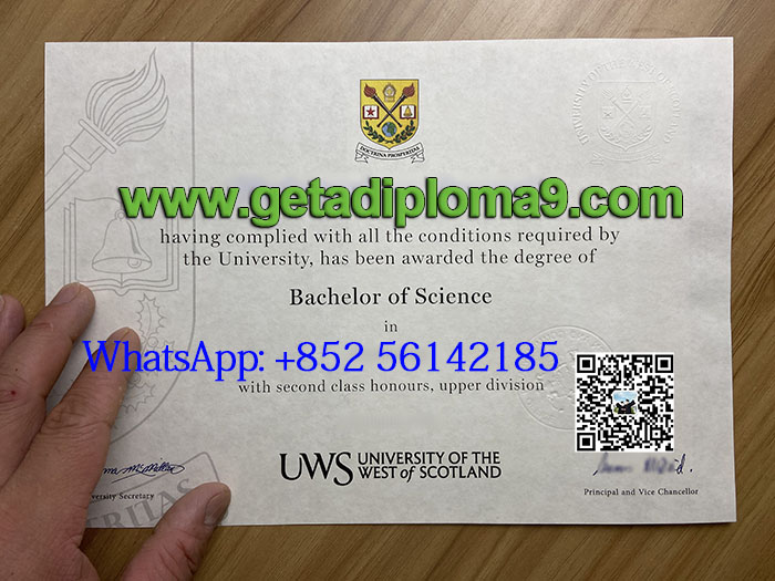 Get a fake UWS diploma. University of the West of Scotland degree for sale. 