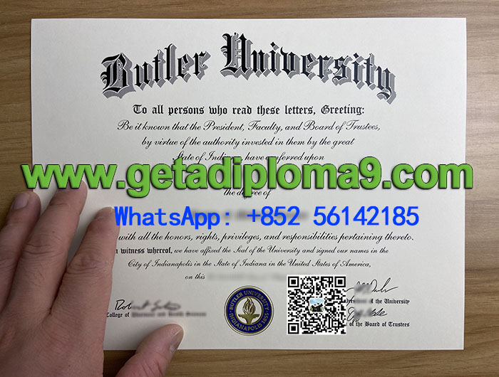 Fake Butler University diploma for sale. 
