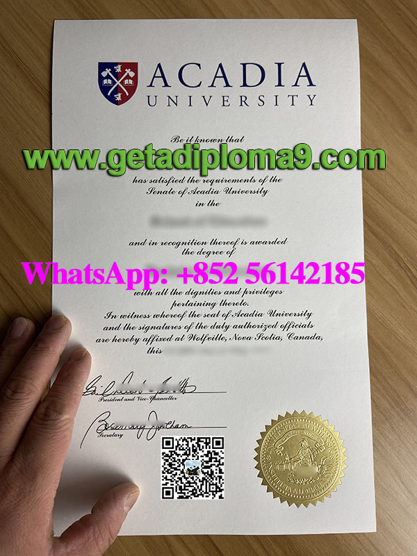Acadia University diploma